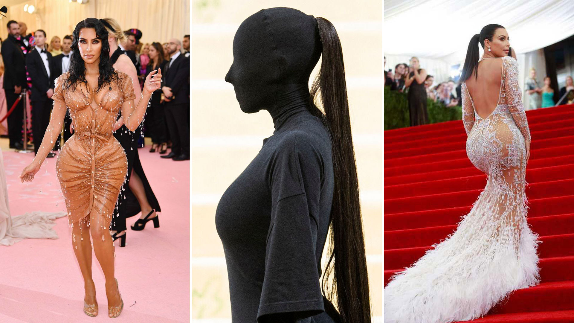 Los polémicos vestidos de Kim Kardashian en la MET Gala a 10 años de su debut en la alfombra roja