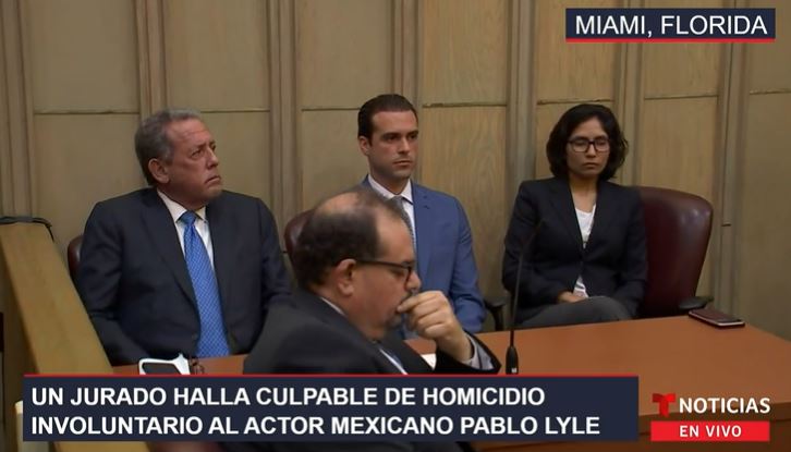 El momento en que el jurado dio a conocer su dictamen (Captura de pantalla: Twitter/Noticias Telemundo)