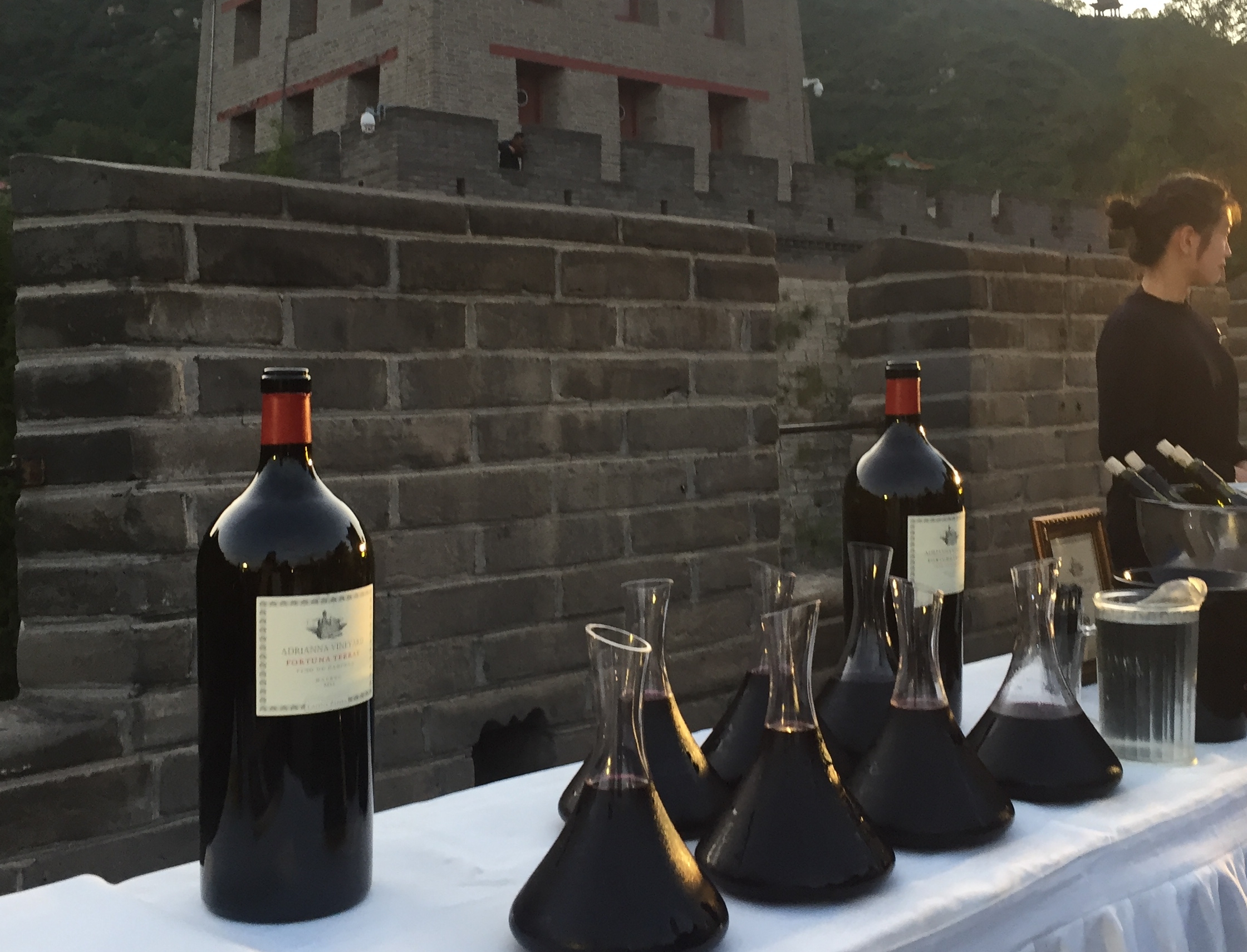 Mesa de una degustación de vinos en China. Jack Ma ofreció hace 5 años vender vinos argentinos a través de Ali Baba, pero luego cayó en desgracia