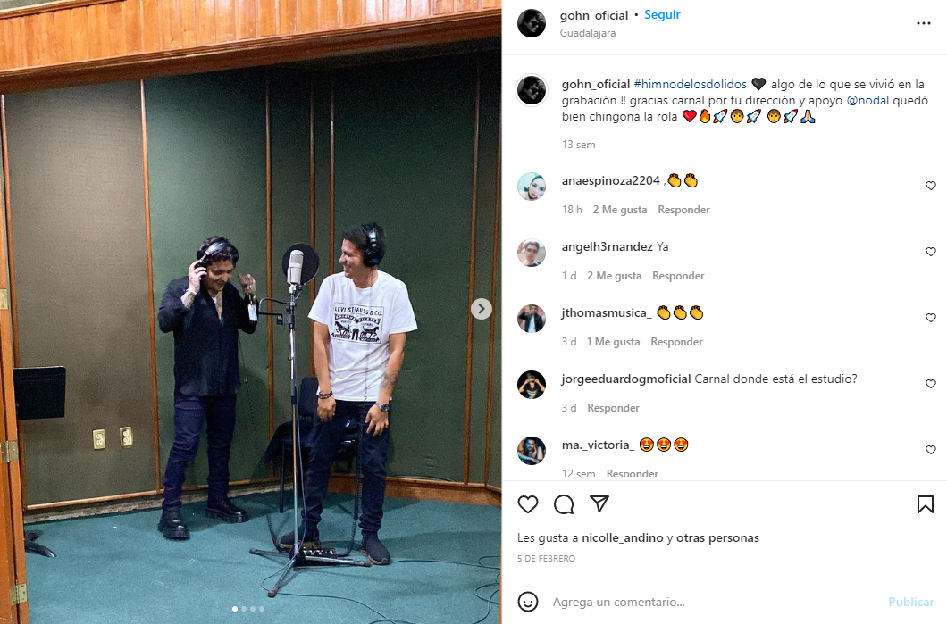 A principios de febrero, Gohn Nodal comunicó a través de su cuenta de Instagram su nuevo sencillo Foto: Instagram/@gohn_oficial