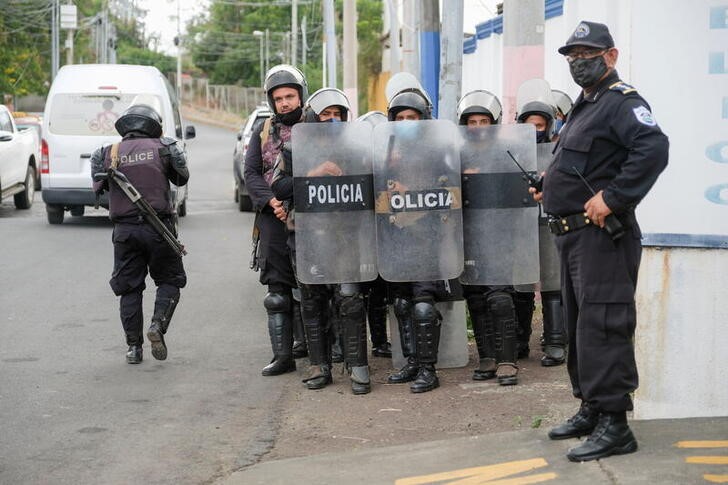 La policía de la dictadura nicaragüense volvió a detener a Yubrank Suazo (REUTERS/Carlos Herrera)