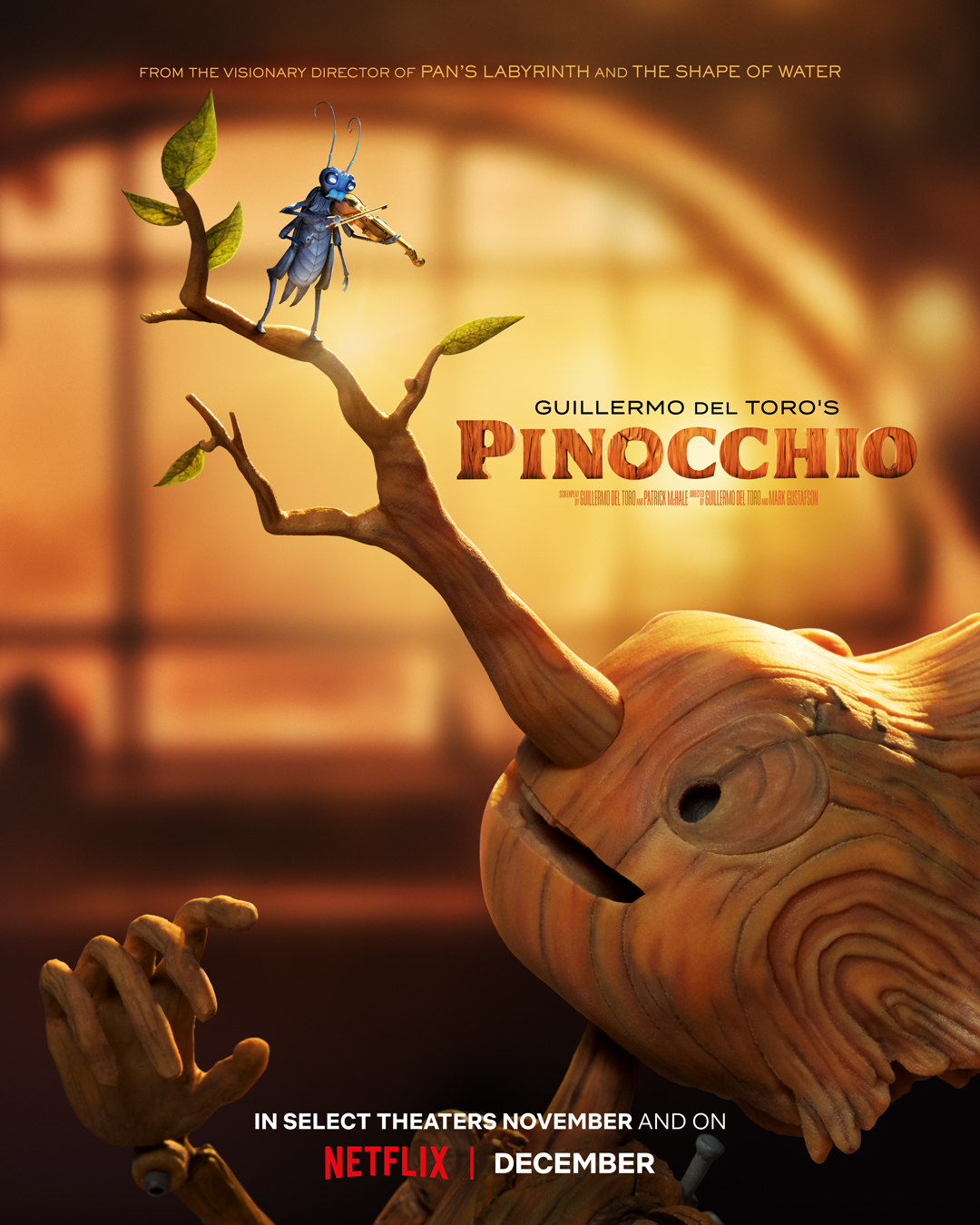 El director mexicano Guillermo del Toro presentará un detrás de cámaras de la película animada de Pinocho.