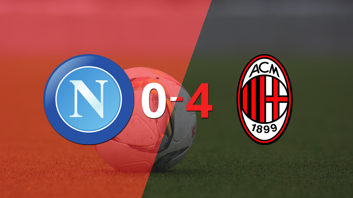 Napoli cayó ante Milan con dos goles de Rafael Leão