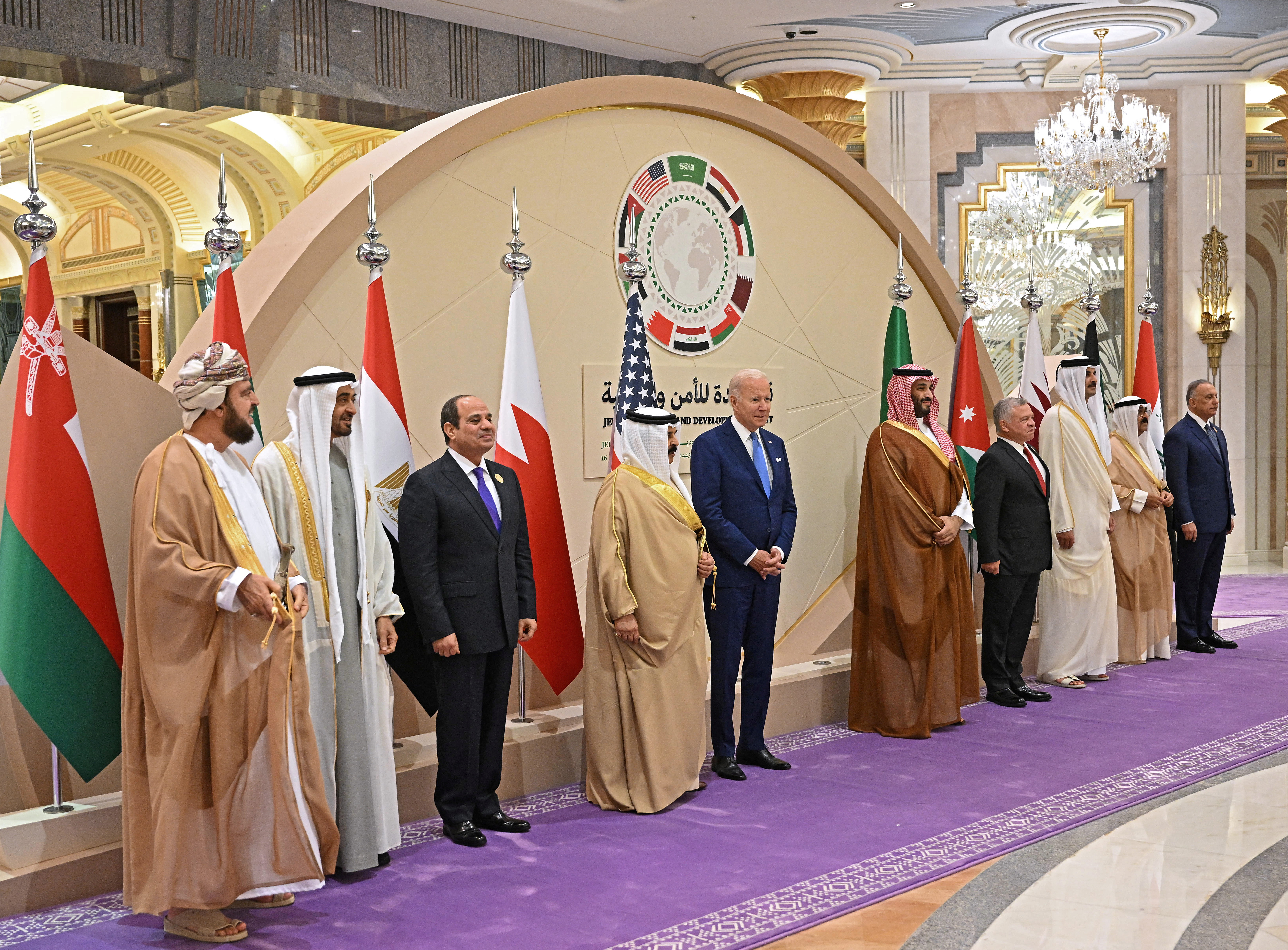 Biden en la cumbre del Consejo de Cooperación del Golfo (CCG)+3 (Mandel Ngan/Pool via REUTERS)