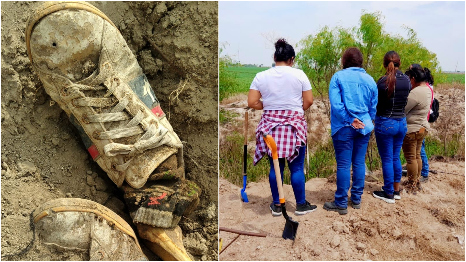 “Están los zapatos pegados”: colectivo halló varios restos en una fosa clandestina en Tamaulipas 