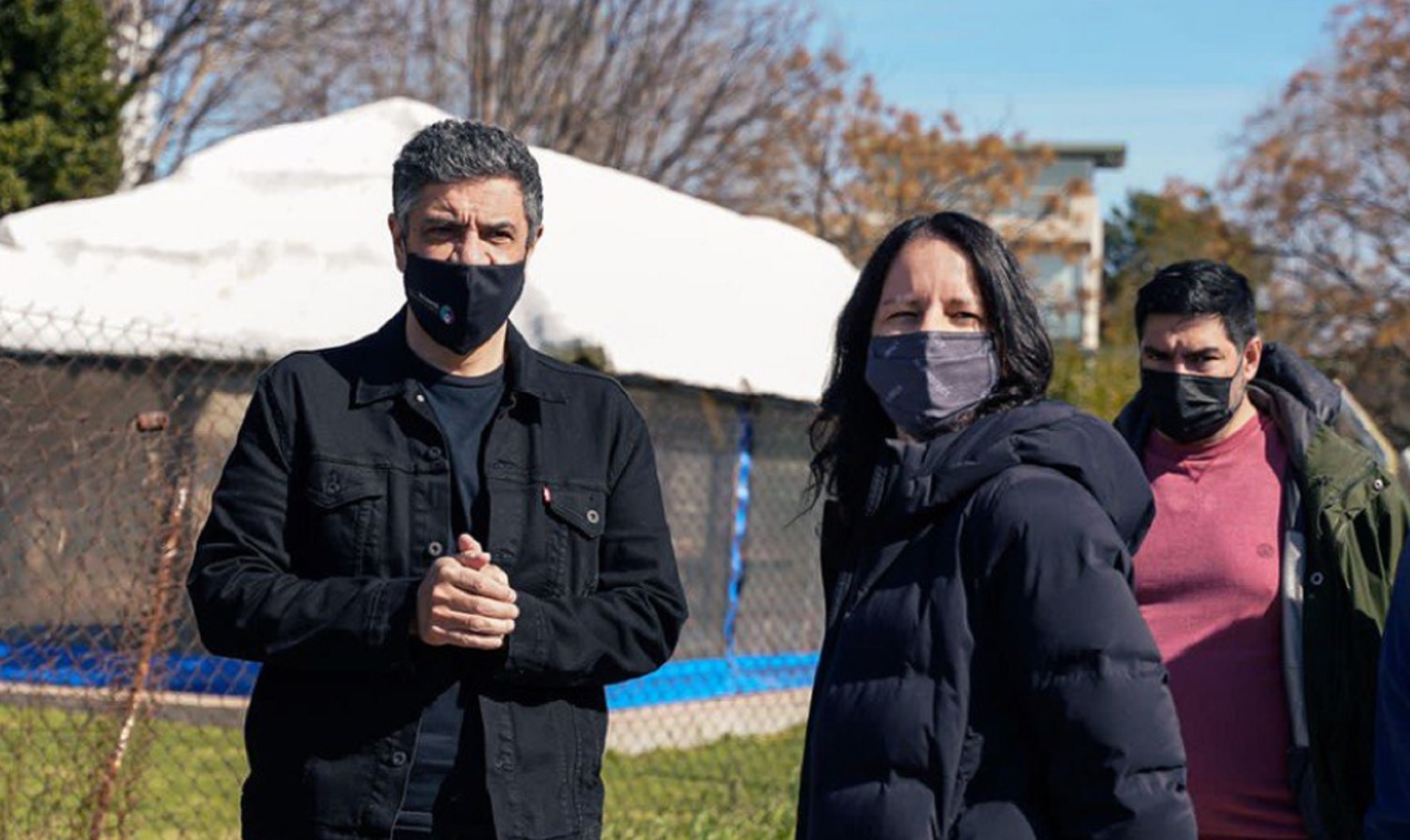 Jorge Macri y Soledad Martínez en plena pandemia.. Martínez asumió la gestión de Vicente López cuando Macri pasó a ser ministro del gobierno porteño de Horacio Rodríguez Larreta