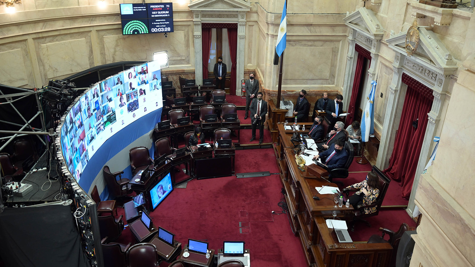 El Senado le dio media sanción a la creación de una Comisión Bicameral Investigadora sobre la relación crediticia entre Vicentin y el Banco de la Nación Argentina. (Foto: Charly Diaz Azcue / Comunicación Senado)