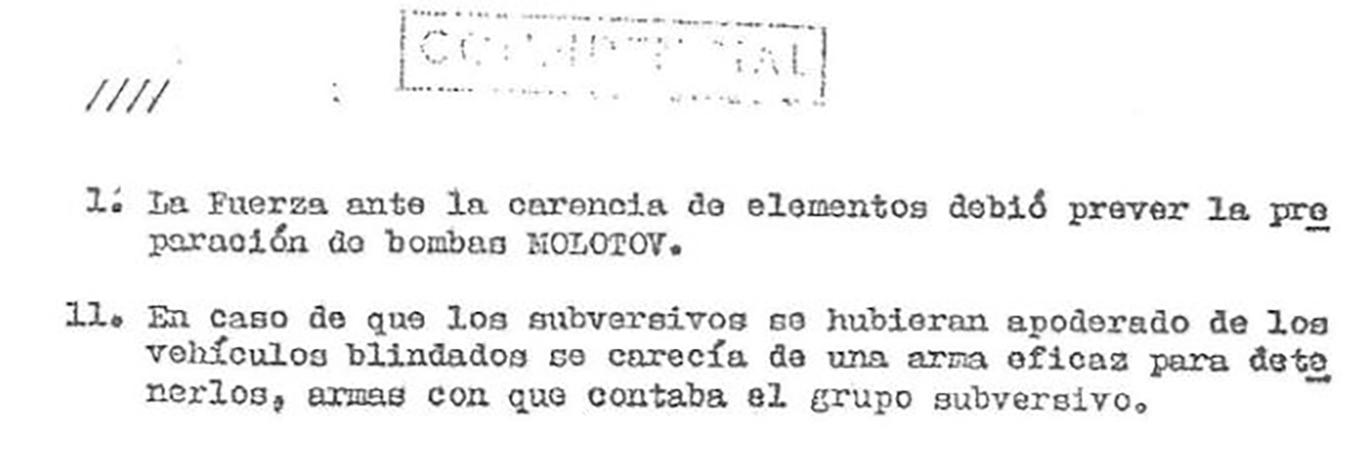 En informe del general Arrillaga sobre los hechos de La Tablada describían la situación paupérrima del Ejército para afrontar un combate