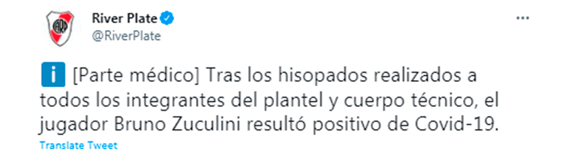 El parte médico de River Plate