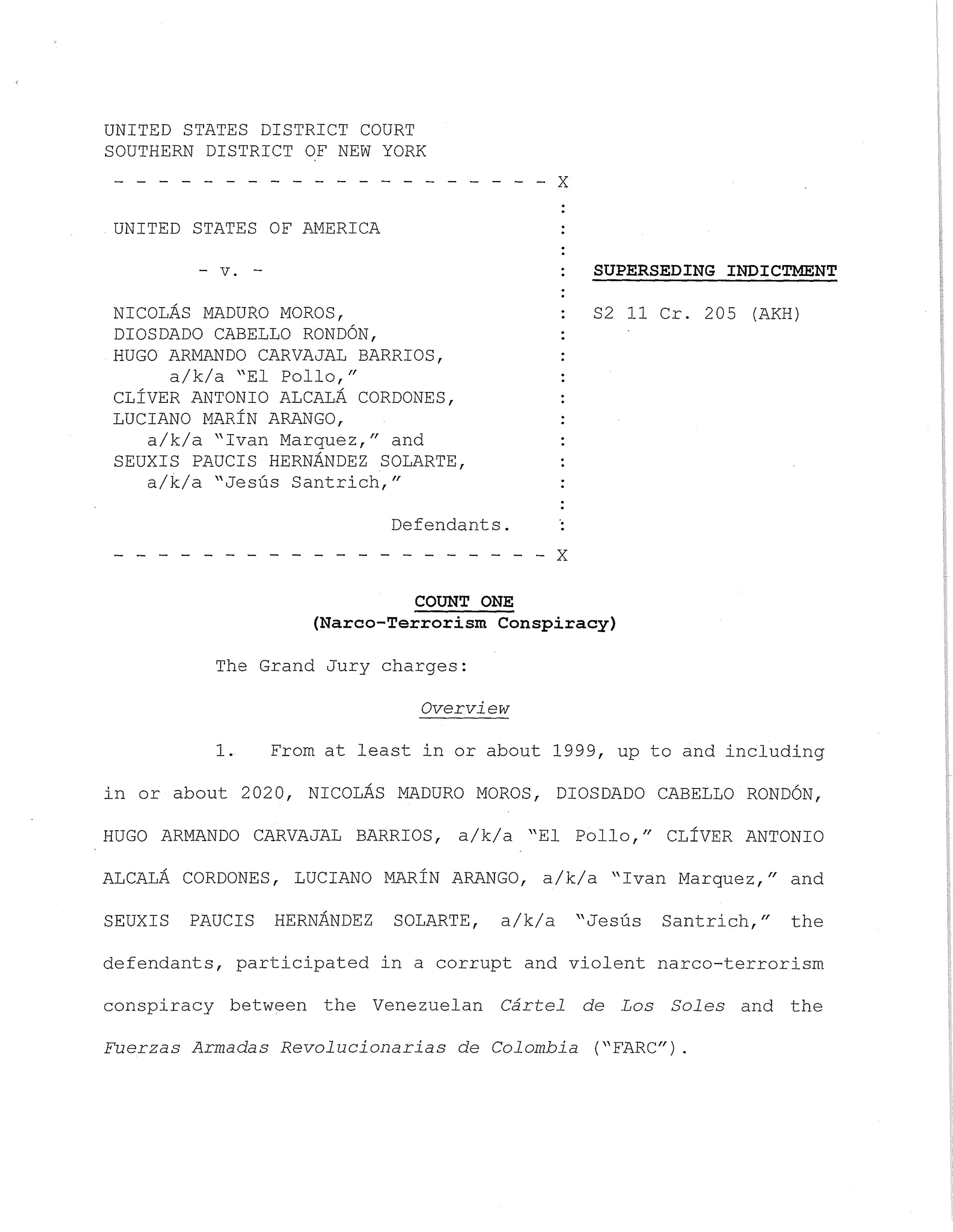 The file signed by the attorney for the Southern District of New York, Geoffrey Berman