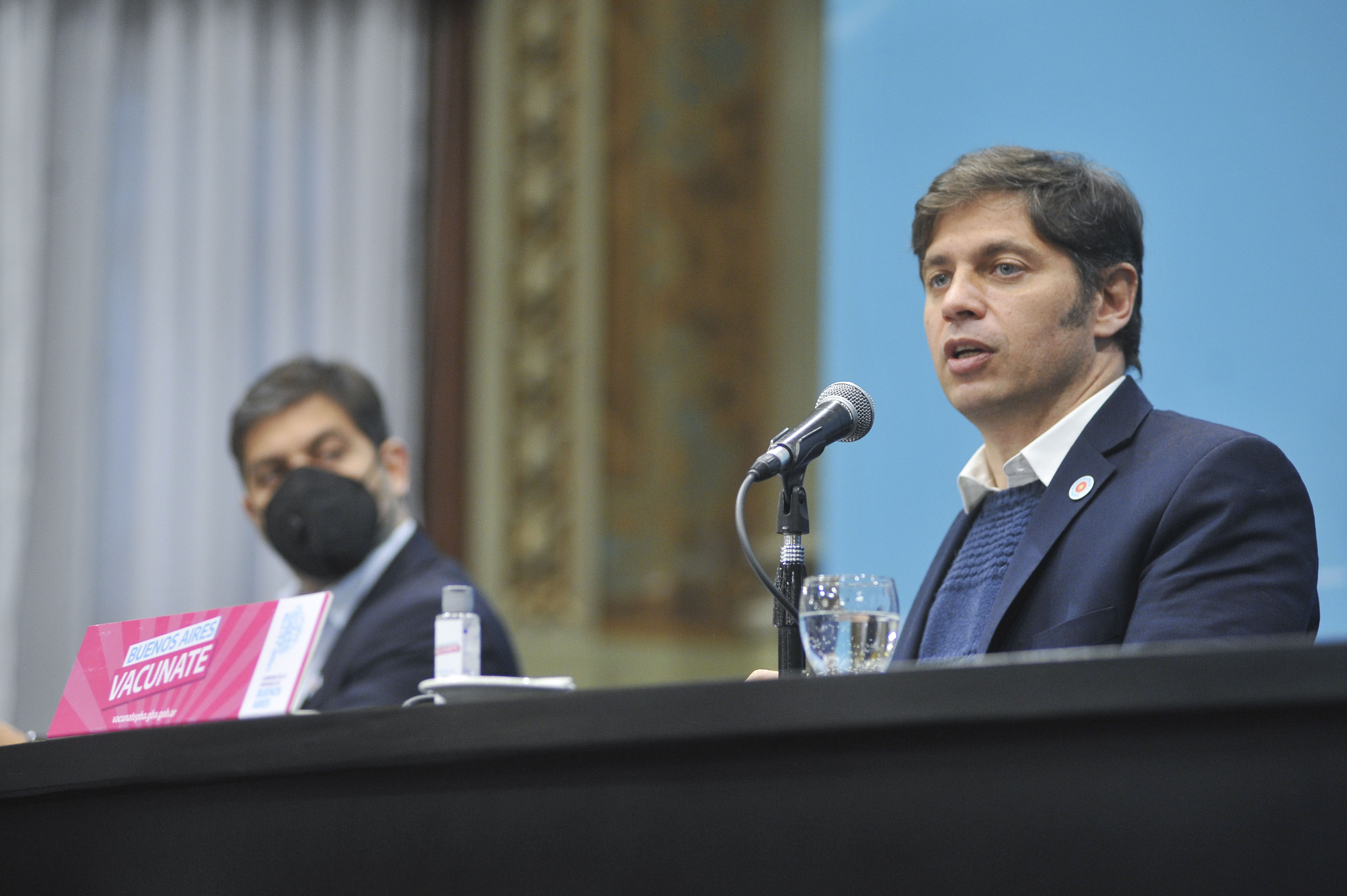 Axel Kicillof y Carlos Bianco. El Jefe de Asesores bonaerense pidió por la candidatura de Cristina Kirchner a la presidencia en el 2023