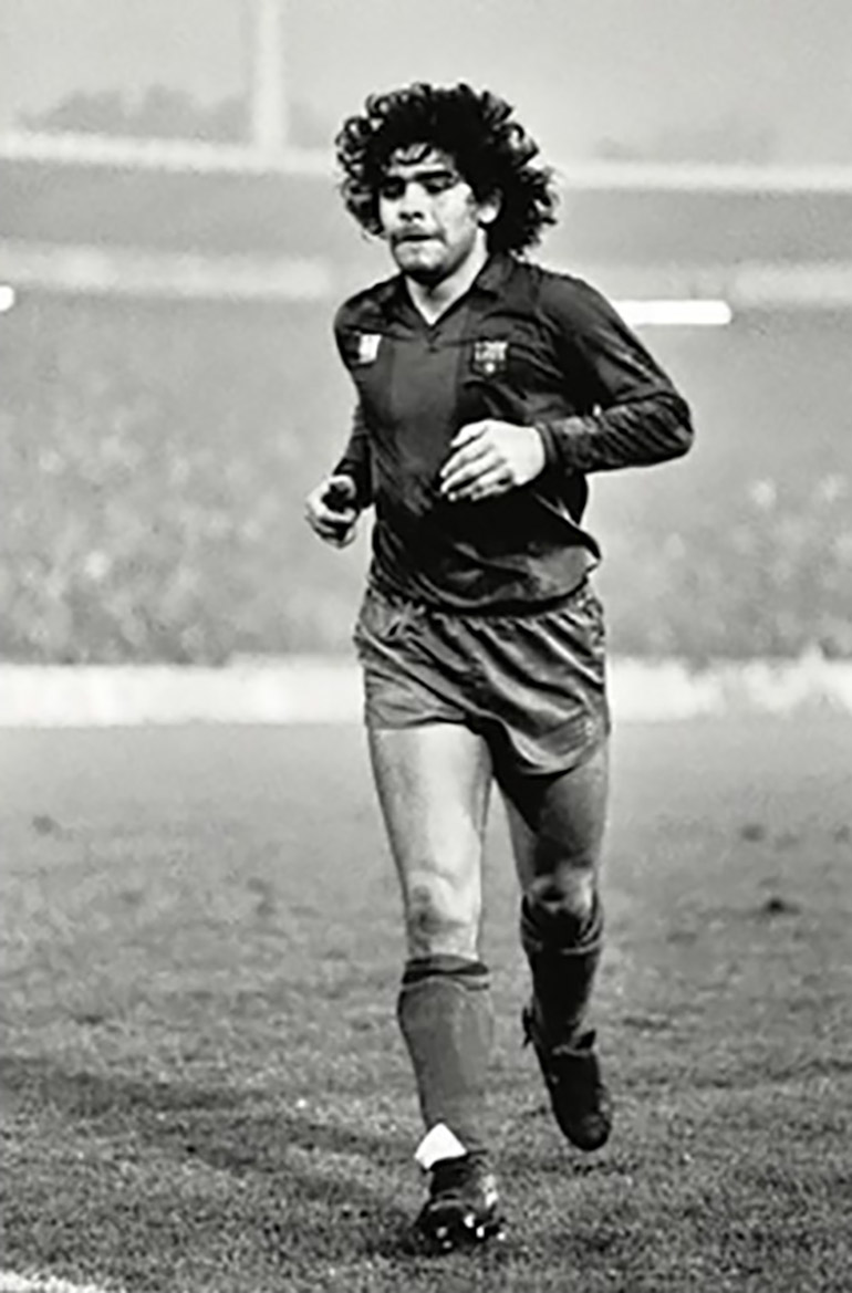 “Maradona” resume la vida del astro a través de sus fotos más icónicas realizadas por fotoperiodistas de Télam. Foto: Candelaria Lagos.