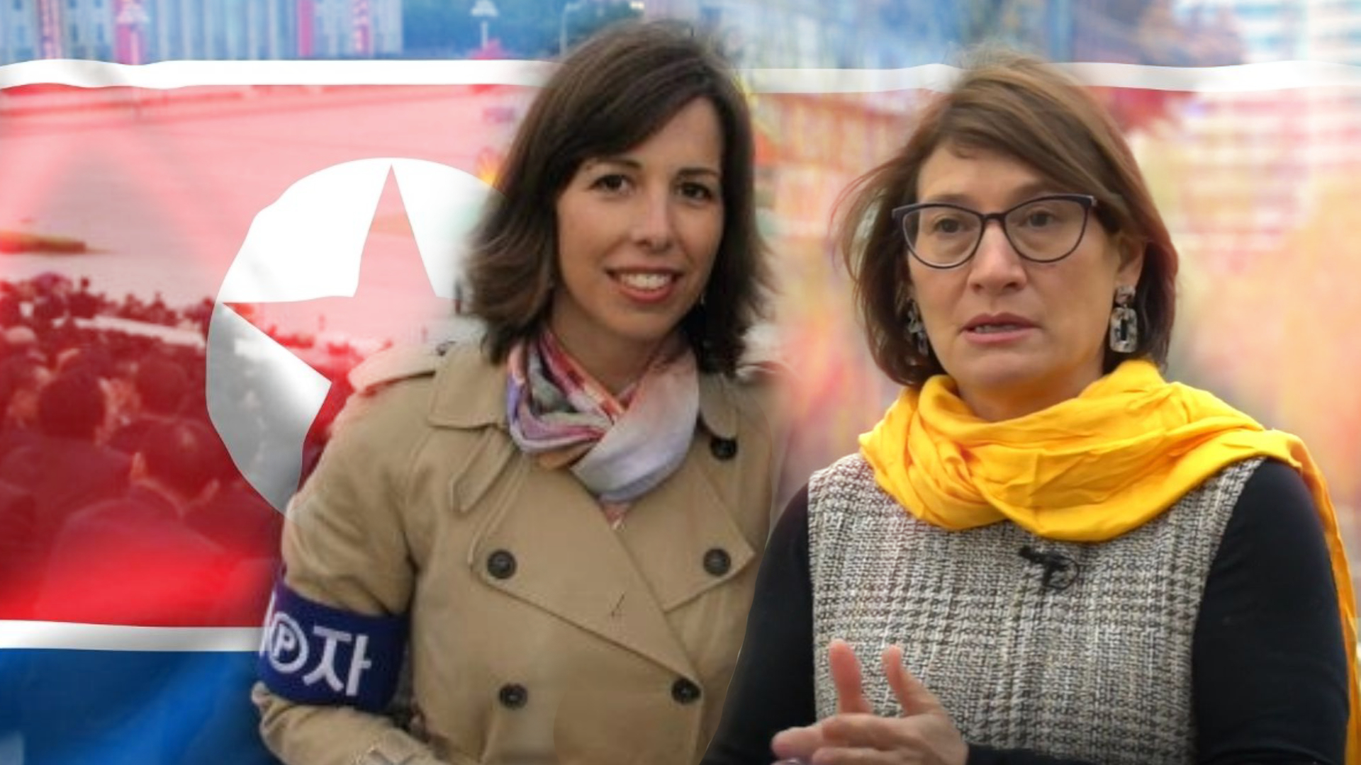 Las periodistas epañolas Macarena Vidal y Sara Romero, autoras de "El país más felix del mundo"