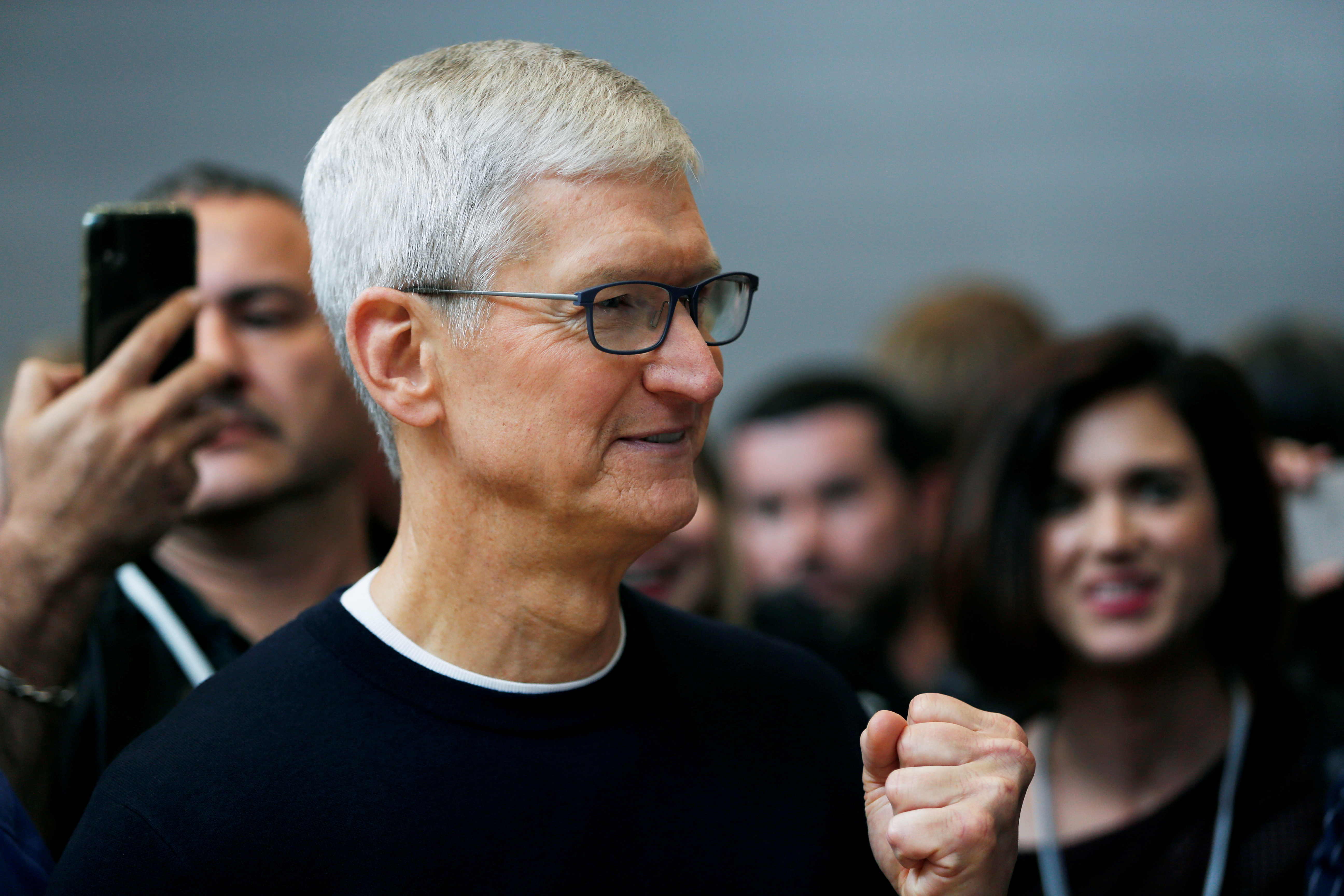 Tim Cook, CEO de Apple, durante el lanzamiento del iPhone 11 en Cupertino, Californio, el 10 de septiembre de 2019 (REUTERS/Stephen Lam)