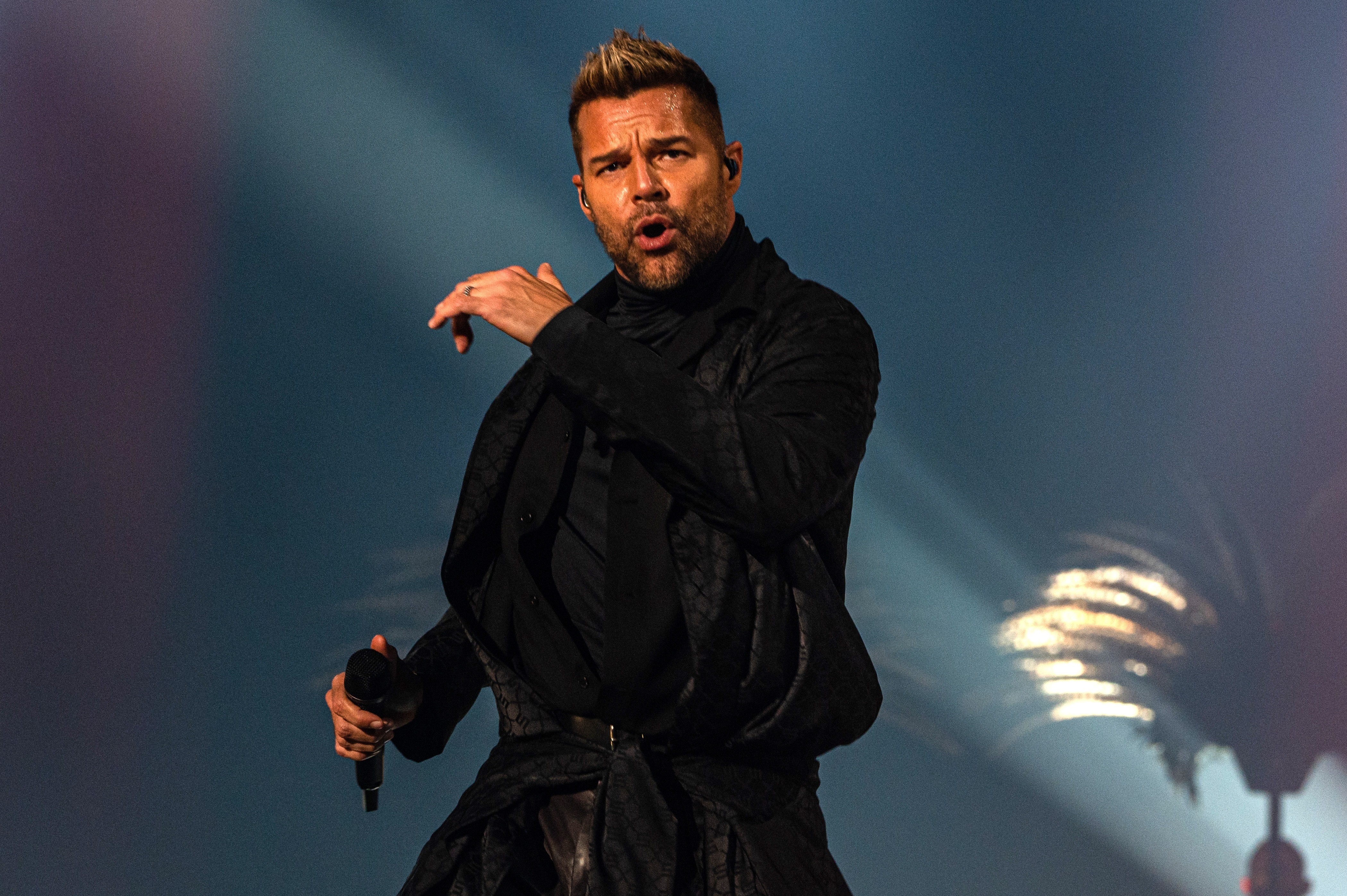 Ricky Martin durante uno de sus conciertos. EFE/Giorgio Viera
