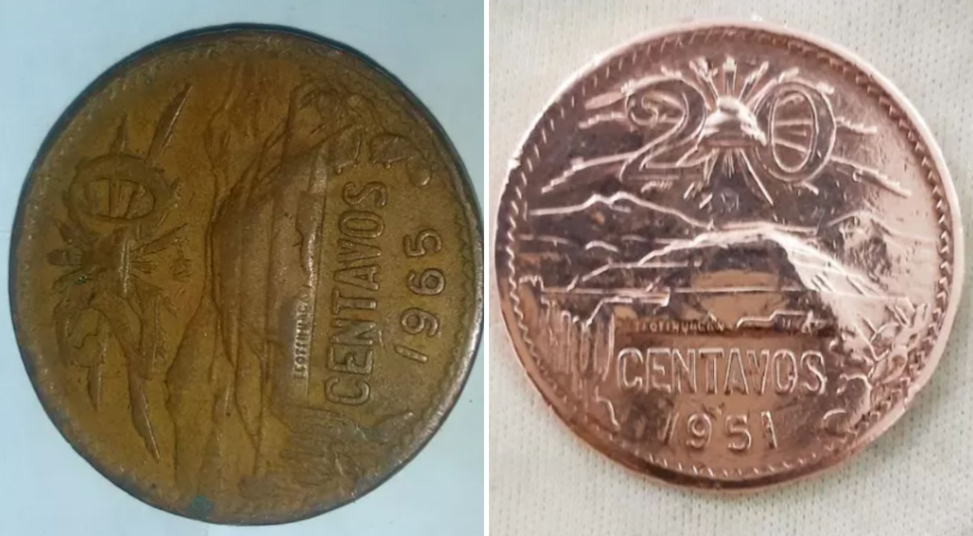 Venden hasta en 80 mil pesos la moneda mexicana de 20 centavos que tiene al volcán Popocatépetl