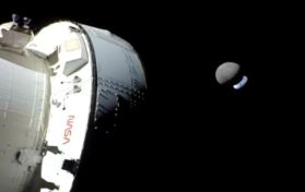 La cápsula Orión de la misión Artemis registra un eclipse lunar desde el espacio