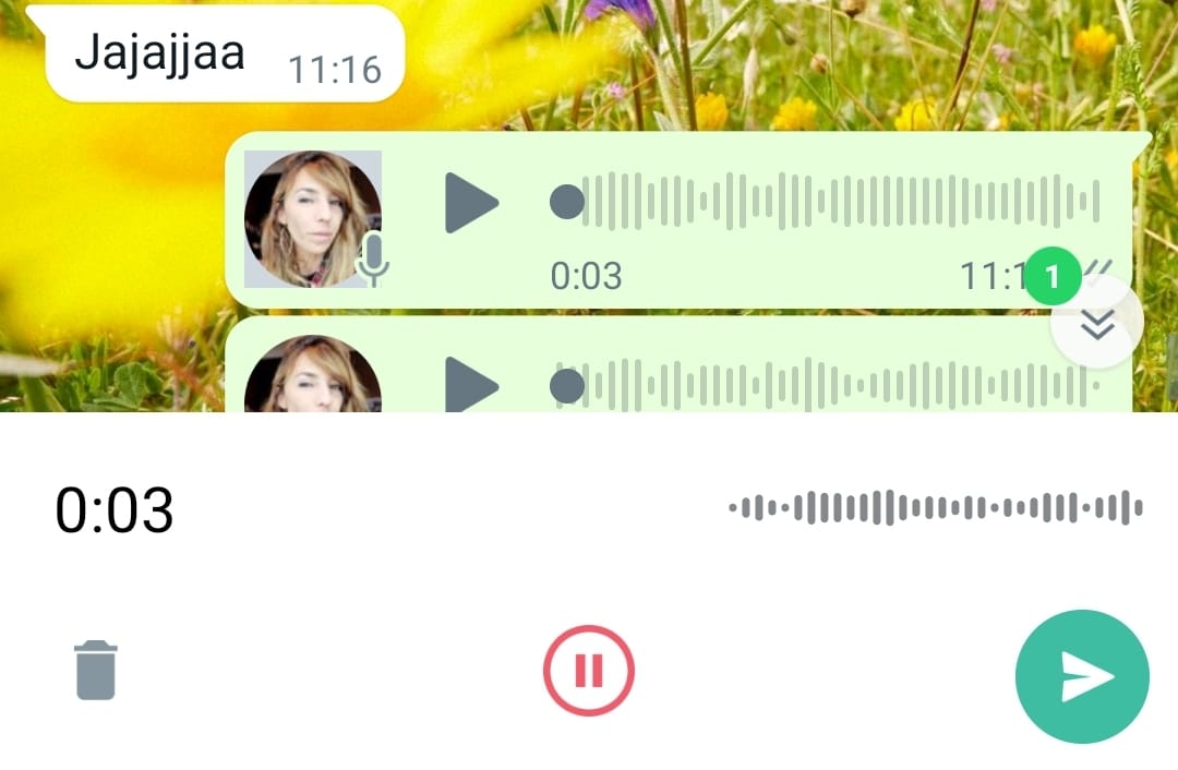 WhatsApp will add a button to pause the recording of voice messages