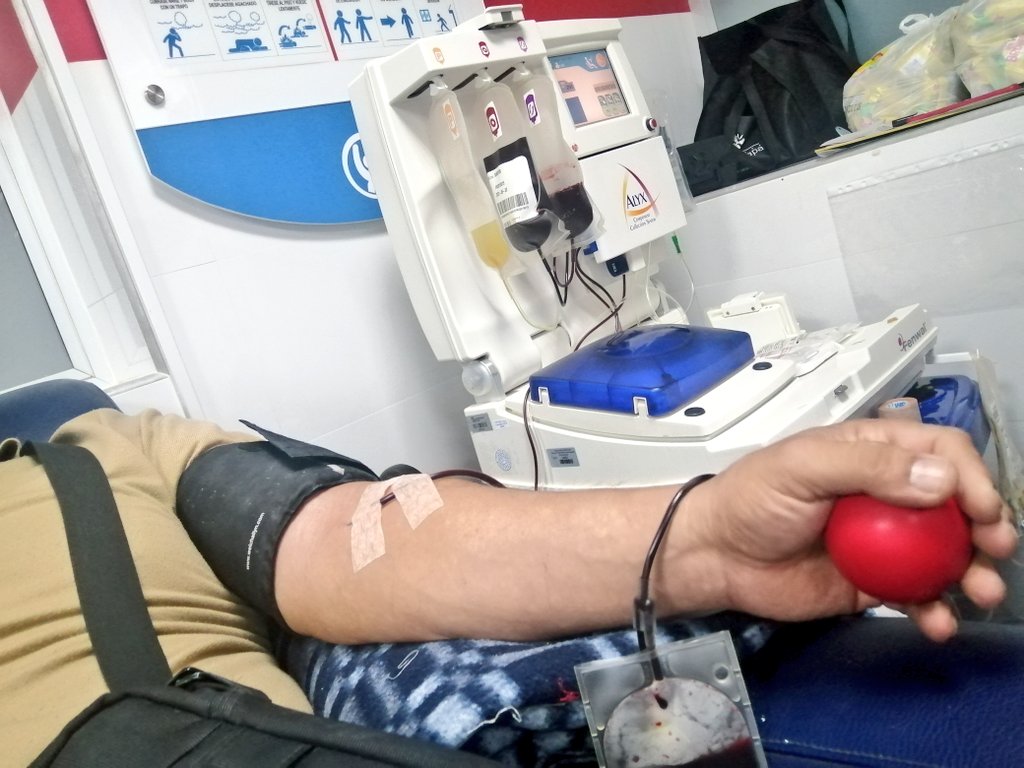 Donación de sangre en el Hospital Universitario de Santander. Foto: Twitter Hospital Universitario de Santander.