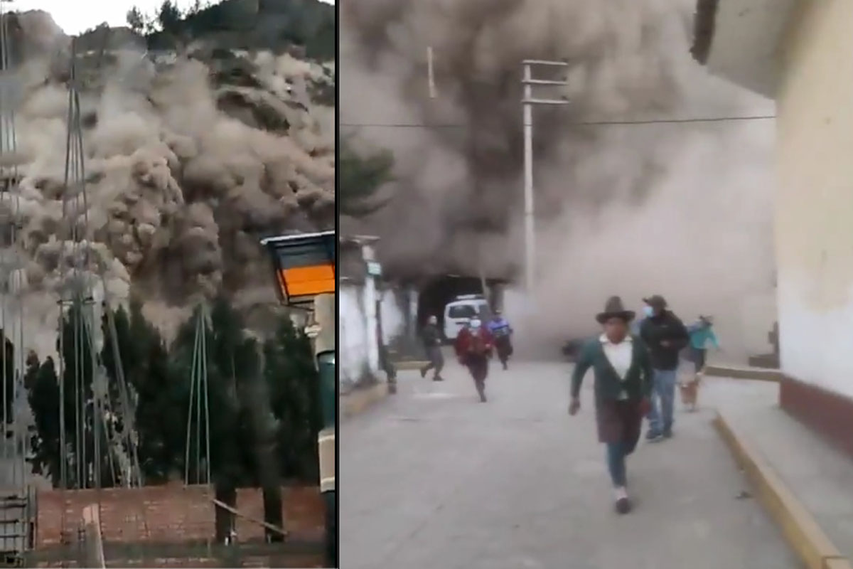 Áncash: Deslizamiento de cerro en Chavín de Huántar sepultó varias viviendas