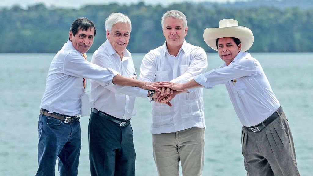 Este miércoles 26 de enero se llevó a cabo la XVI Cumbre de la Alianza del Pacífico que se celebró en la Bahía Málaga en Colombia (Foto: Twitter / @R_Ramírez_O)