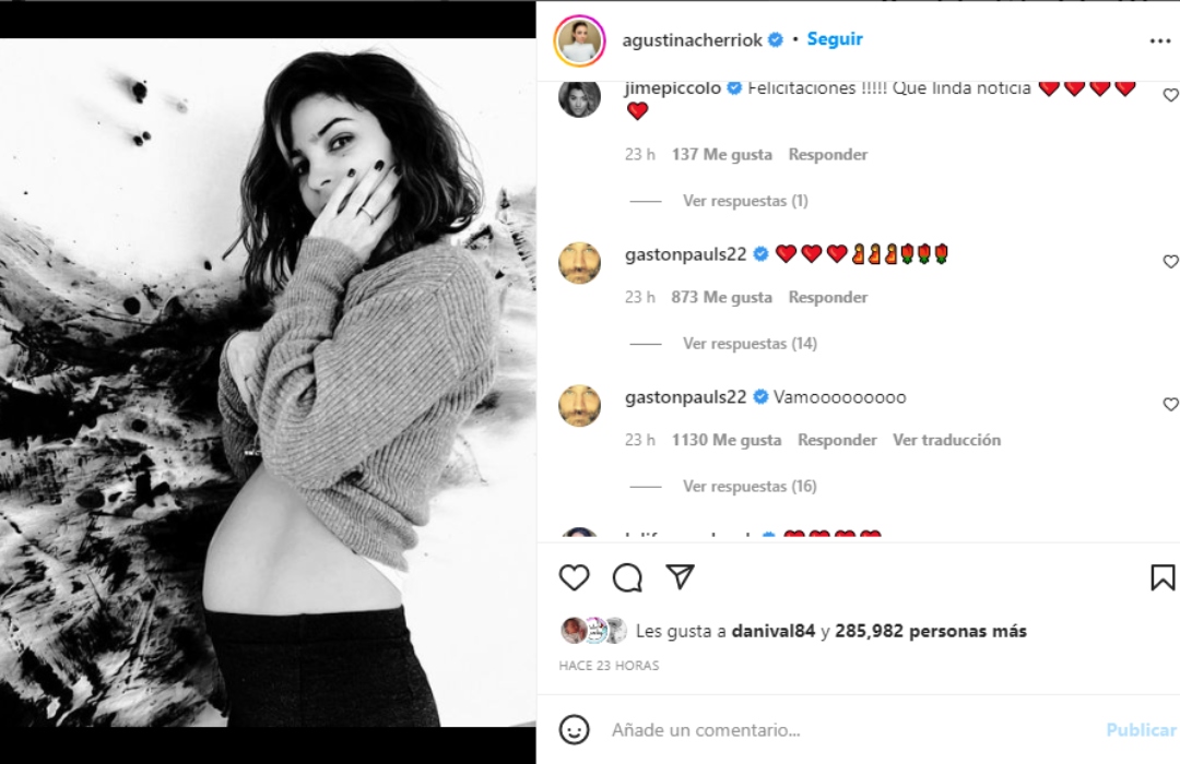 El comentario de Gastón Pauls en el posteo de Agustina Cherri