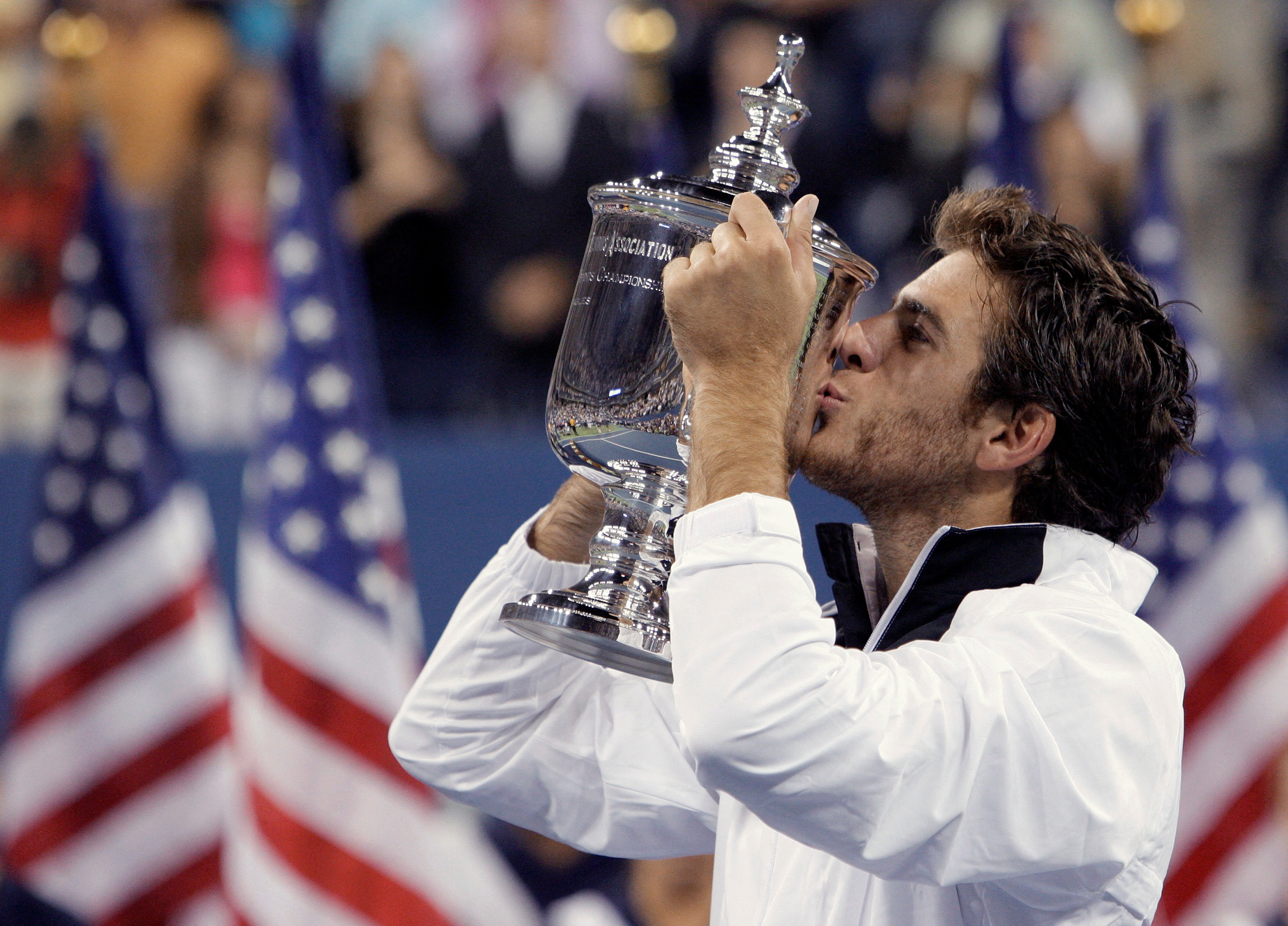 Del Potro con la corona del US Open (Foto: Reuteres/David Gray)