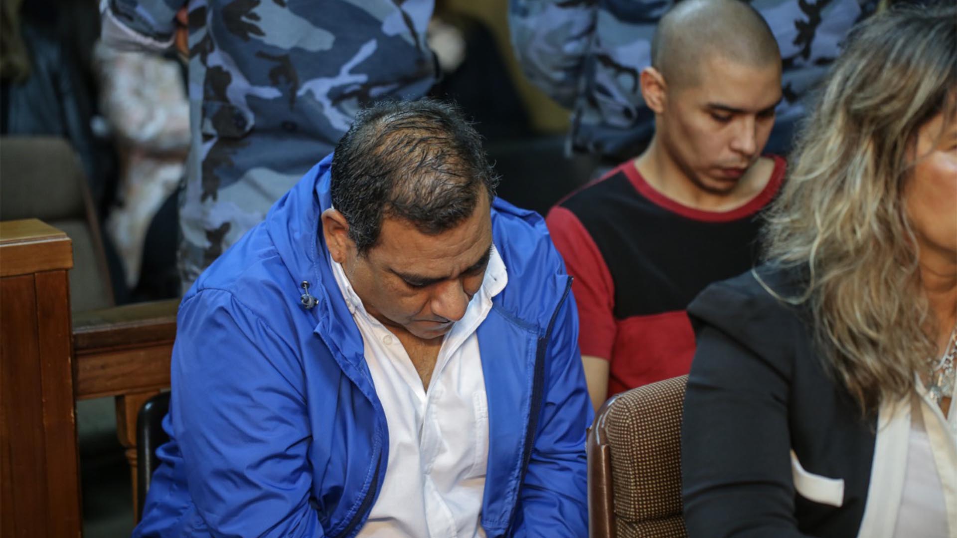 Juan Pablo Offidani, de azul, y Matías Farías durante el juicio de 2018 (Christian Heit)
