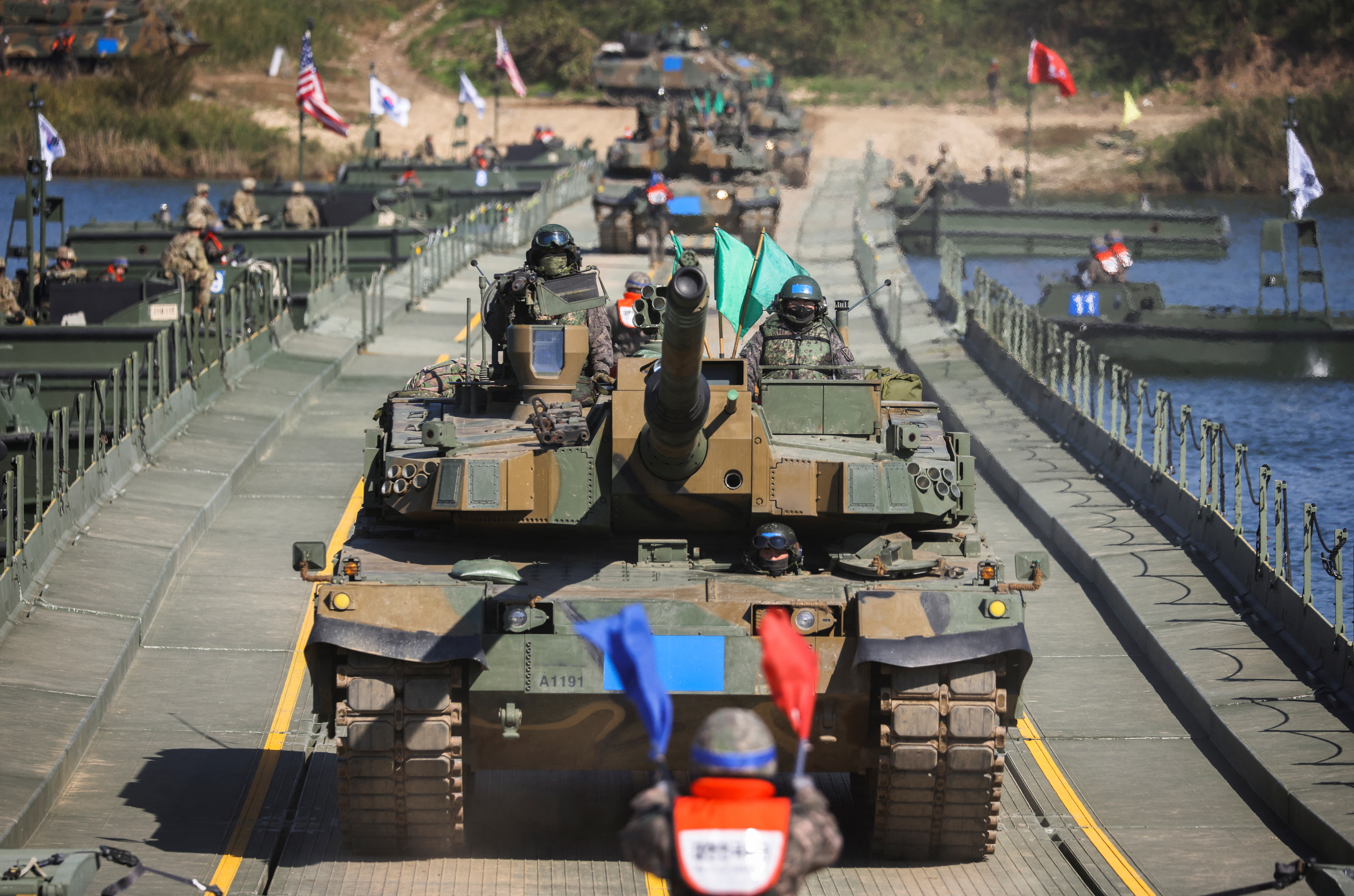 El año pasado los Ejércitos de EEUU y Corea del Sur realizaron varios ejercicios conjuntos. (REUTERS/Kim Hong-Ji)