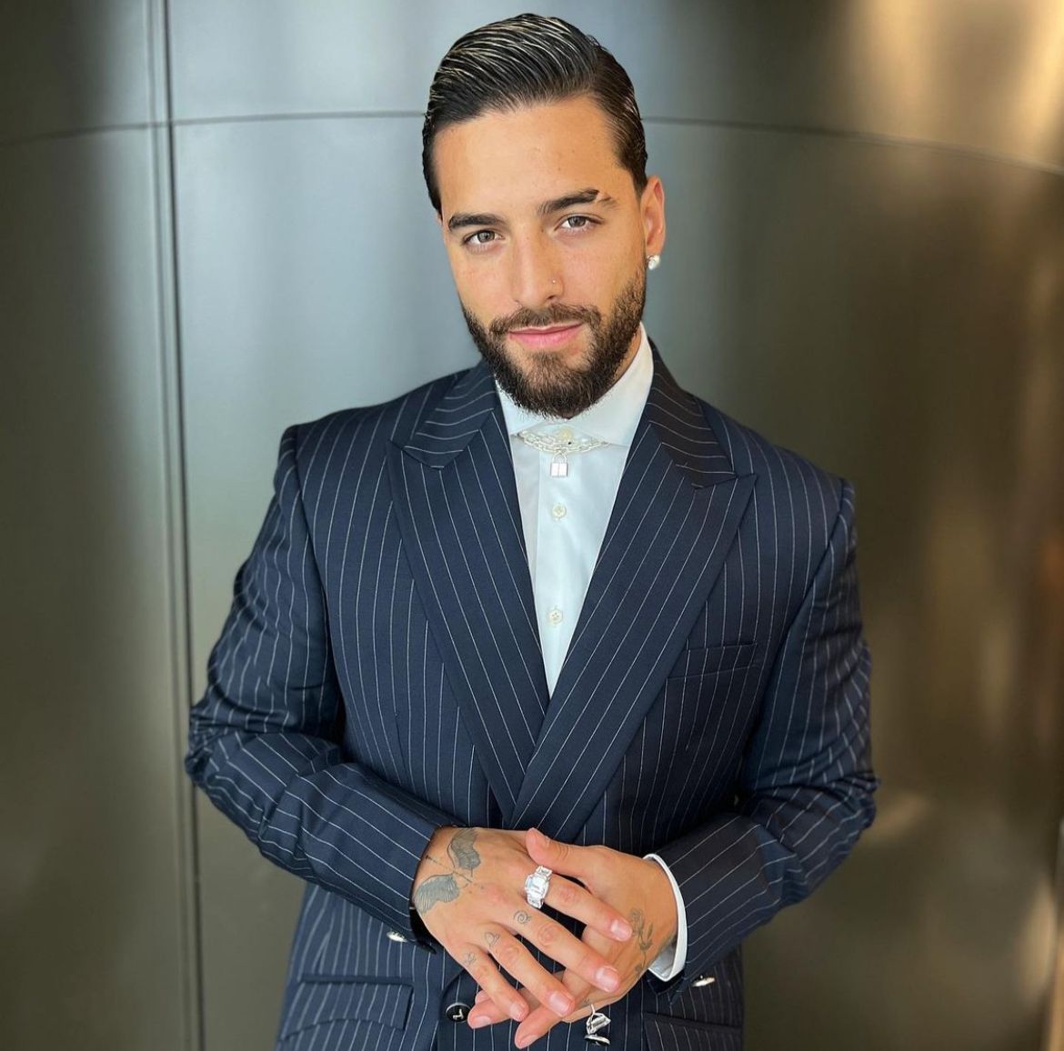 Maluma antes de su presentación en los premios Latin Billboard. Instagram:@maluma