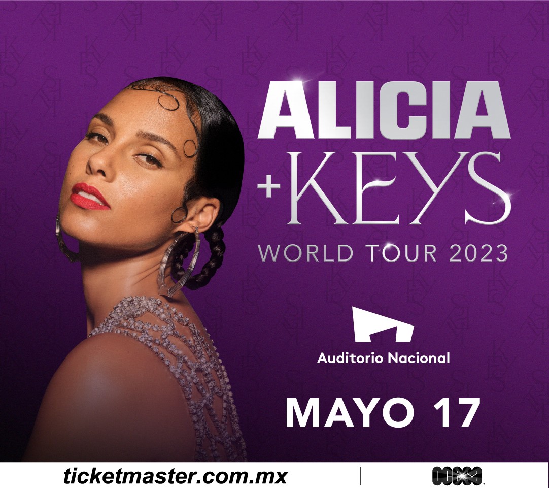 17 de mayo de 2023, Alicia Keys estará CDMX Foto: Twitter @ocesa_pop