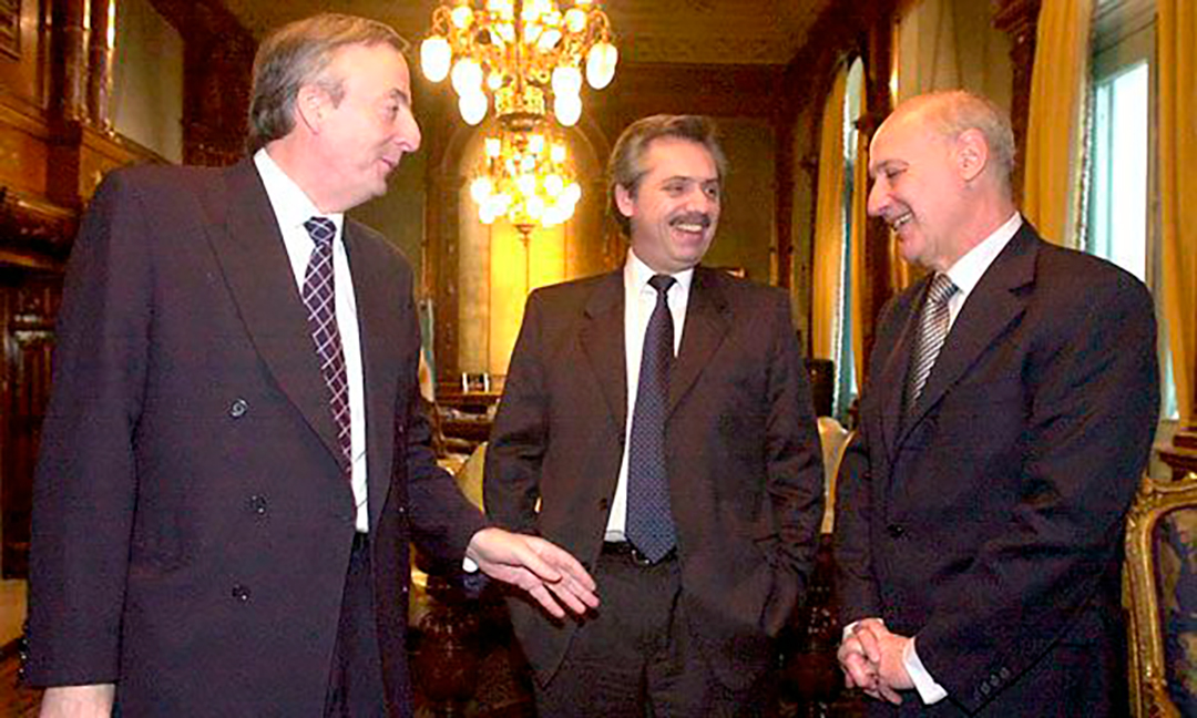 Con Nestor Kirchner y Rodolfo Lavagna antes de su renuncia en 2005