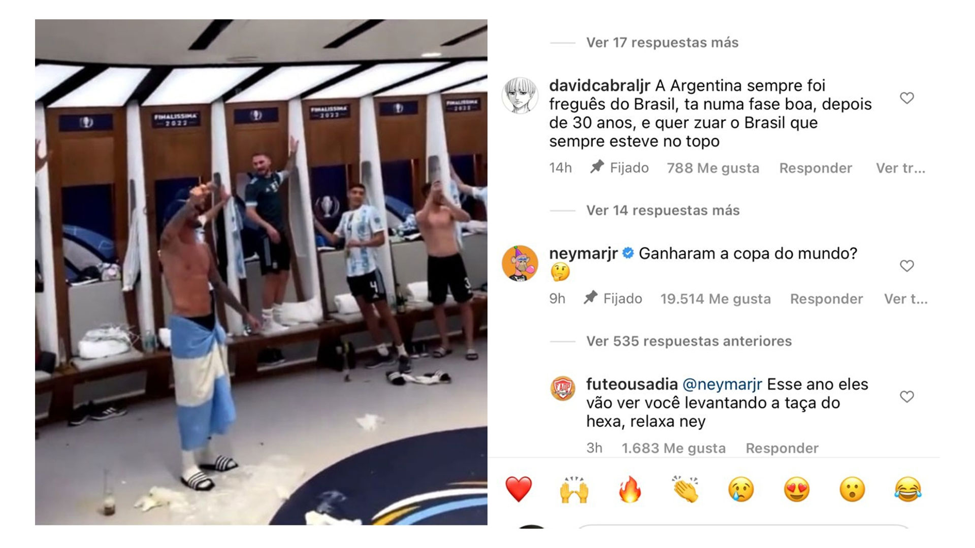 "¿Ganaron la Copa del Mundo?": la pregunta de Neymar frente a los festejos de Argentina