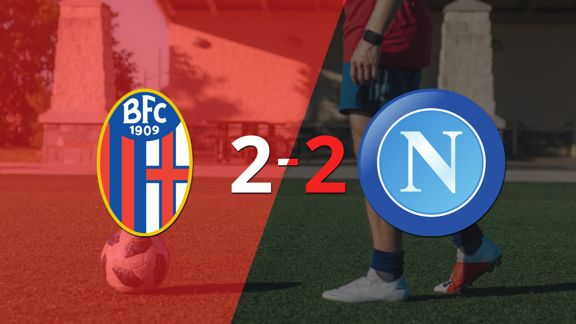 Doblete de Victor Osimhen en el empate a 2 entre Napoli y Bologna