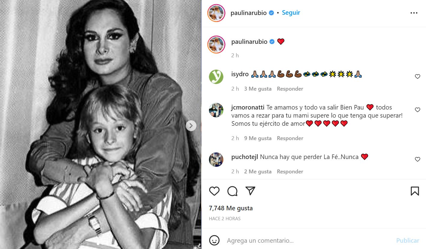 Paulina Rubio compartió algunas fotos de su infancia, adolescencia y actualidad con su madre (Foto: Instagram/@paulinarubio)