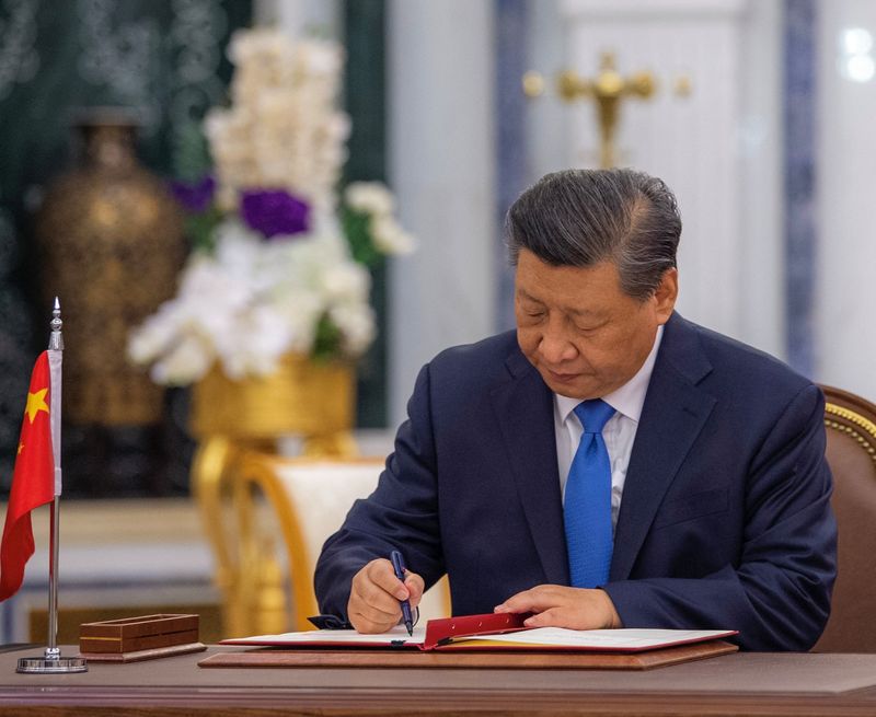 El presidente chino, Xi Jinping. Bandar Algaloud/Cortesía de la Corte Real saudí/Handout vía REUTERS