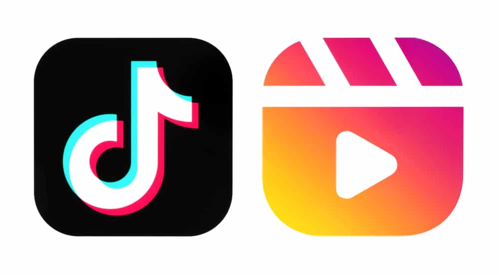 Logos de TikTok e Instagram. (foto: Olhar Digital)