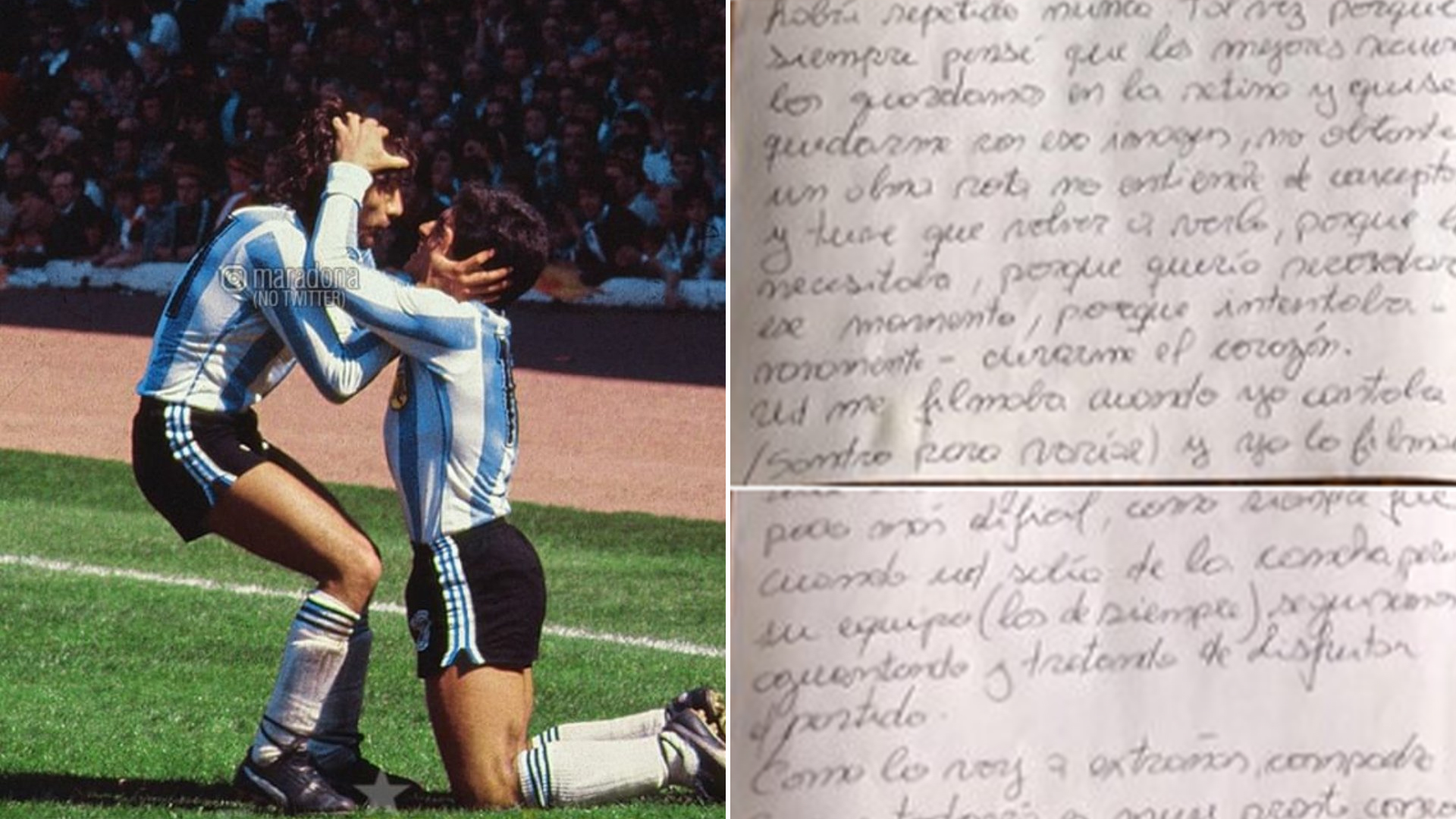 Una carta de Pelé a Maradona