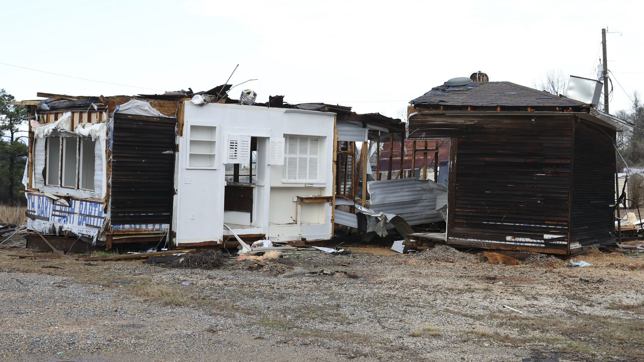 Casas destruidas en Joffre, Alabama