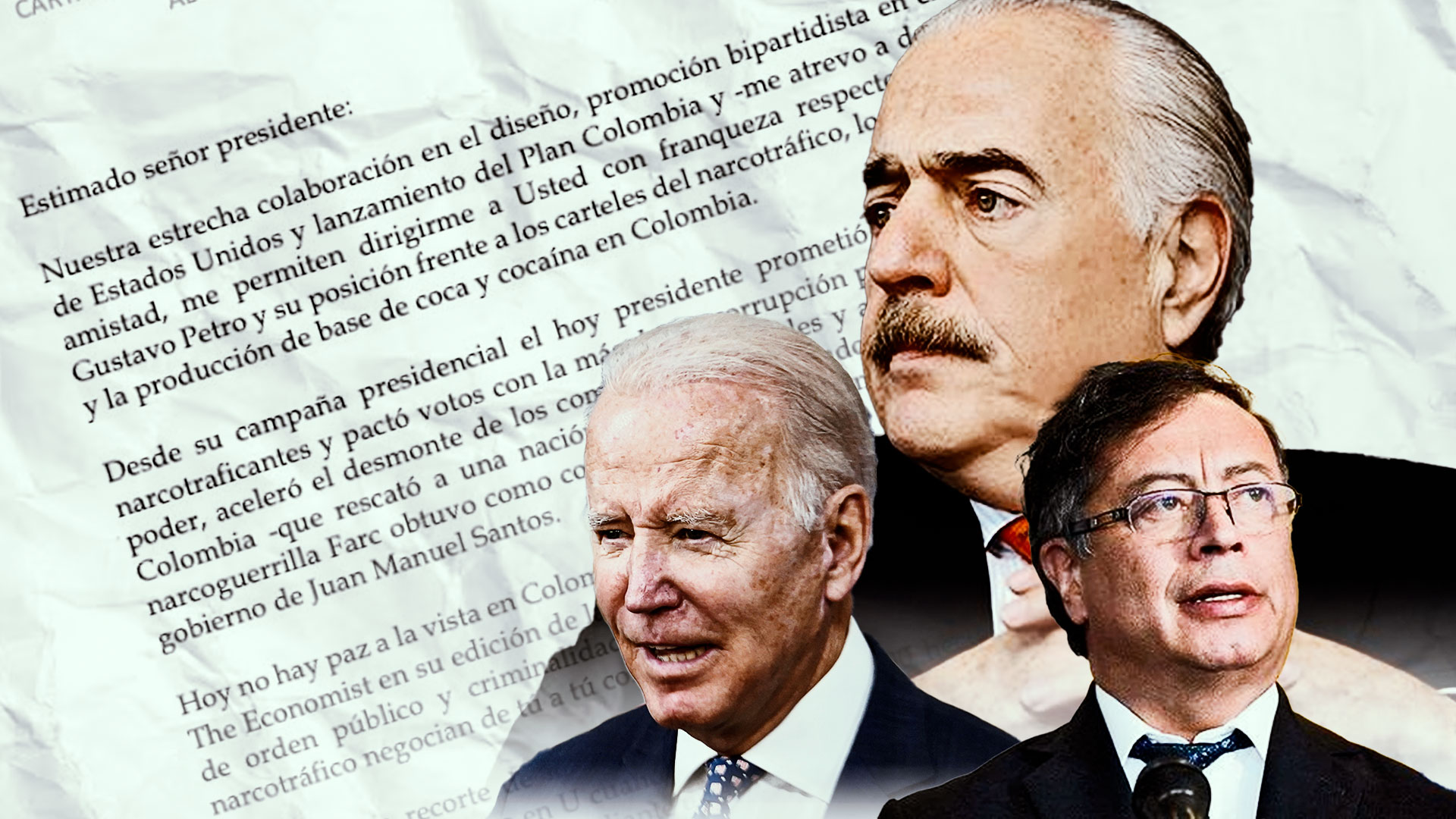 Dura carta de Andrés Pastrana a Joe Biden: “La Colombia de Petro es un caos de orden público y criminalidad”
