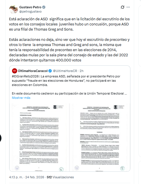 Empresa ASD a la que Petro señaló de “fraude” no participará en las  elecciones de 2026: el presidente se pronunció - Infobae