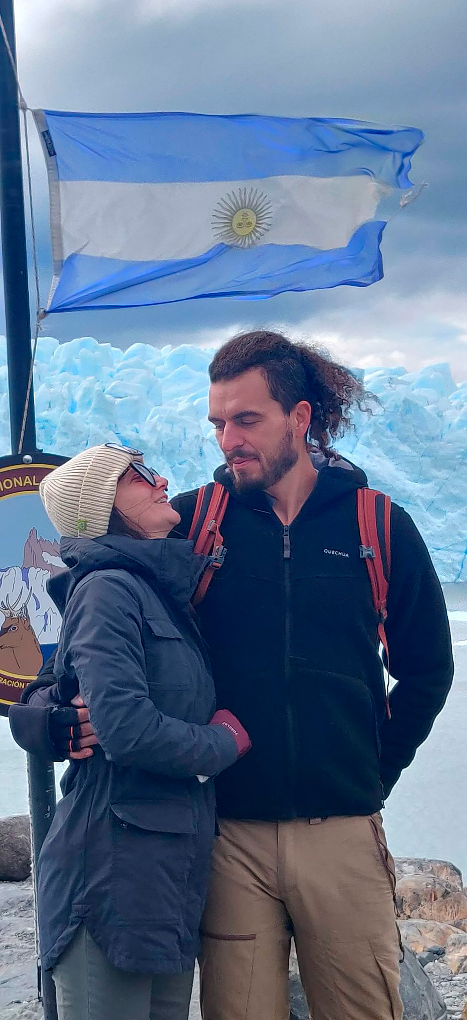 Maggie y Simon Szalai en el Perito Moreno