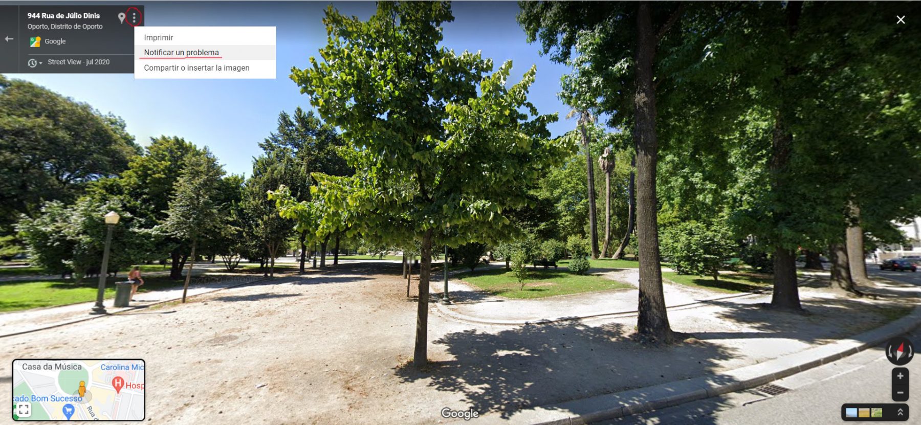 Pasos para desaparecer un auto o casa en Street View de Google Maps. (foto: Composición/Jose Arana)