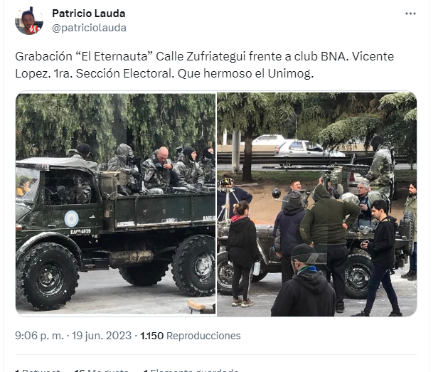 Se filtraron imágenes de El Eternauta (Twitter: Patricio Lauda)