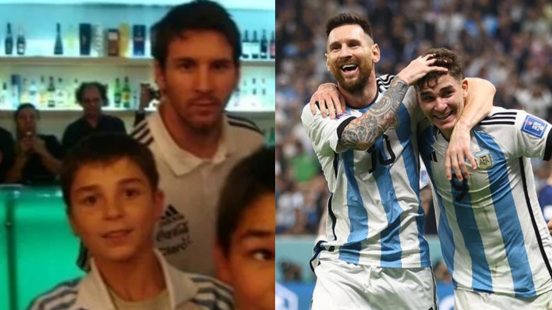 Julián Álvarez y Lionel Messi