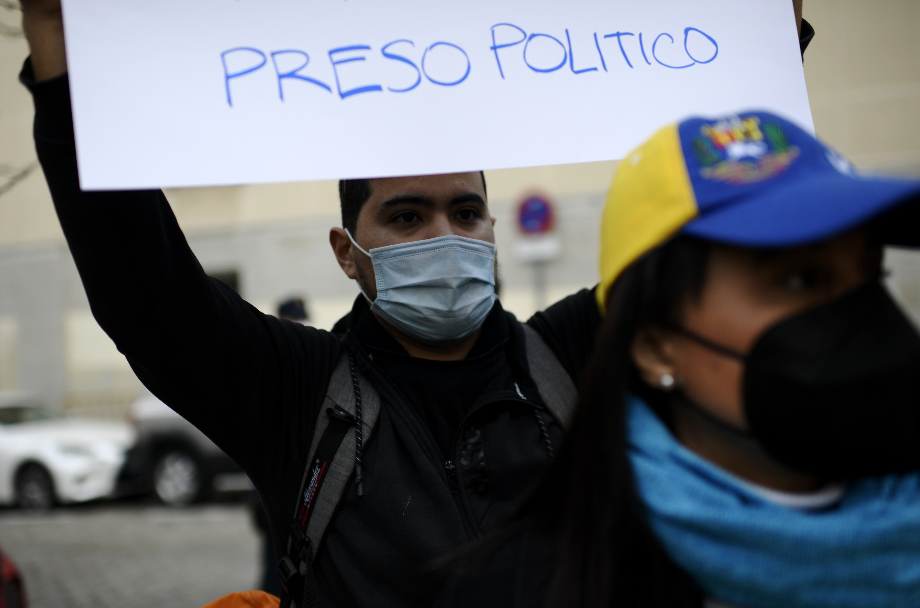 Protesta en señal de apoyo a los presos políticos en Venezuela