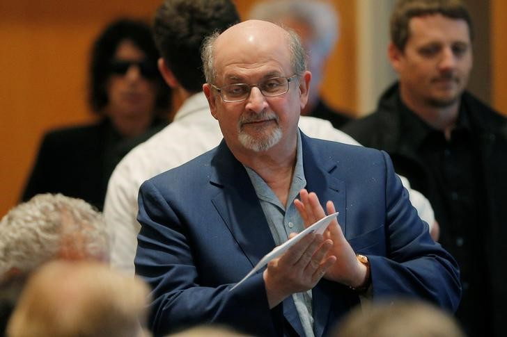 File photo of writer Salman Rushdie at an event in Boston, Massachusetts (Reuters)