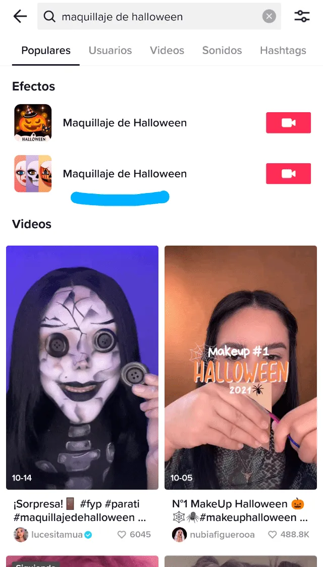 Filtros de Halloween en TikTok. (foto: Filtup)