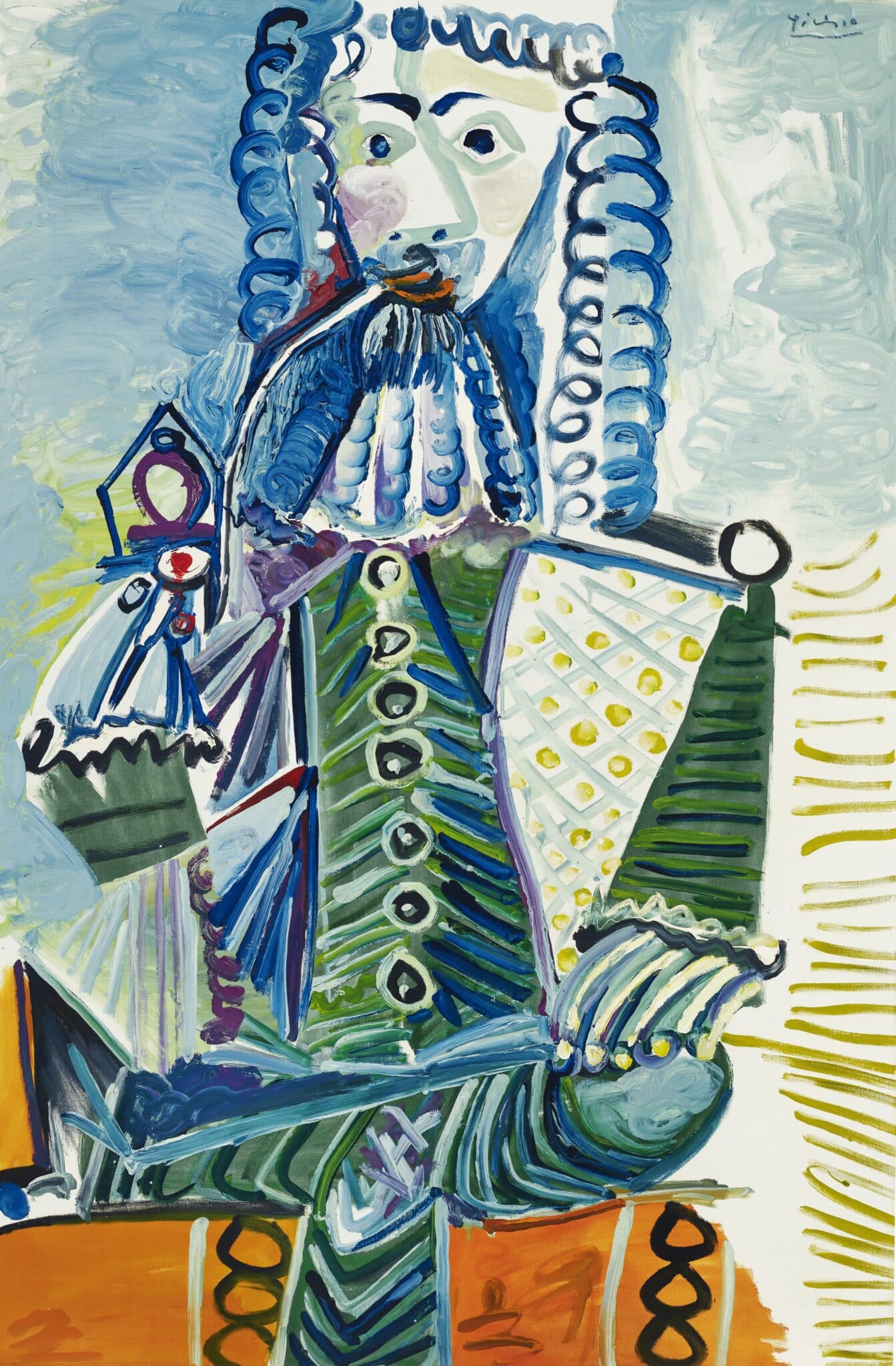 "Mosquetero con pipa II", que muestra el estilo más asentado del último Picasso, no había salido nunca a subasta hasta el año pasado