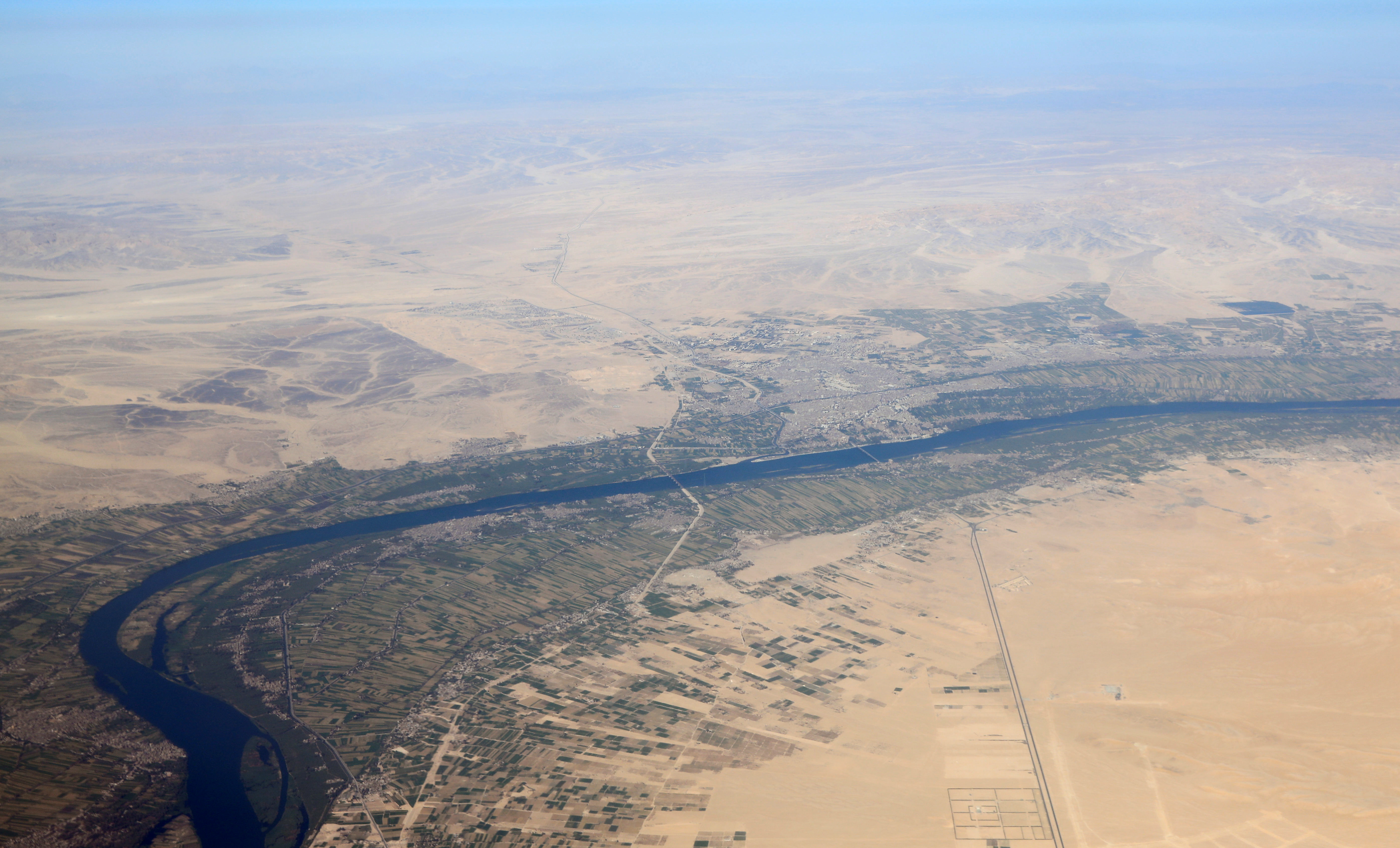 Una vista aérea del valle y el desierto del río Nilo (Foto: Reuters)